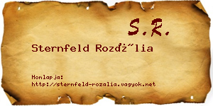 Sternfeld Rozália névjegykártya