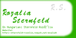 rozalia sternfeld business card